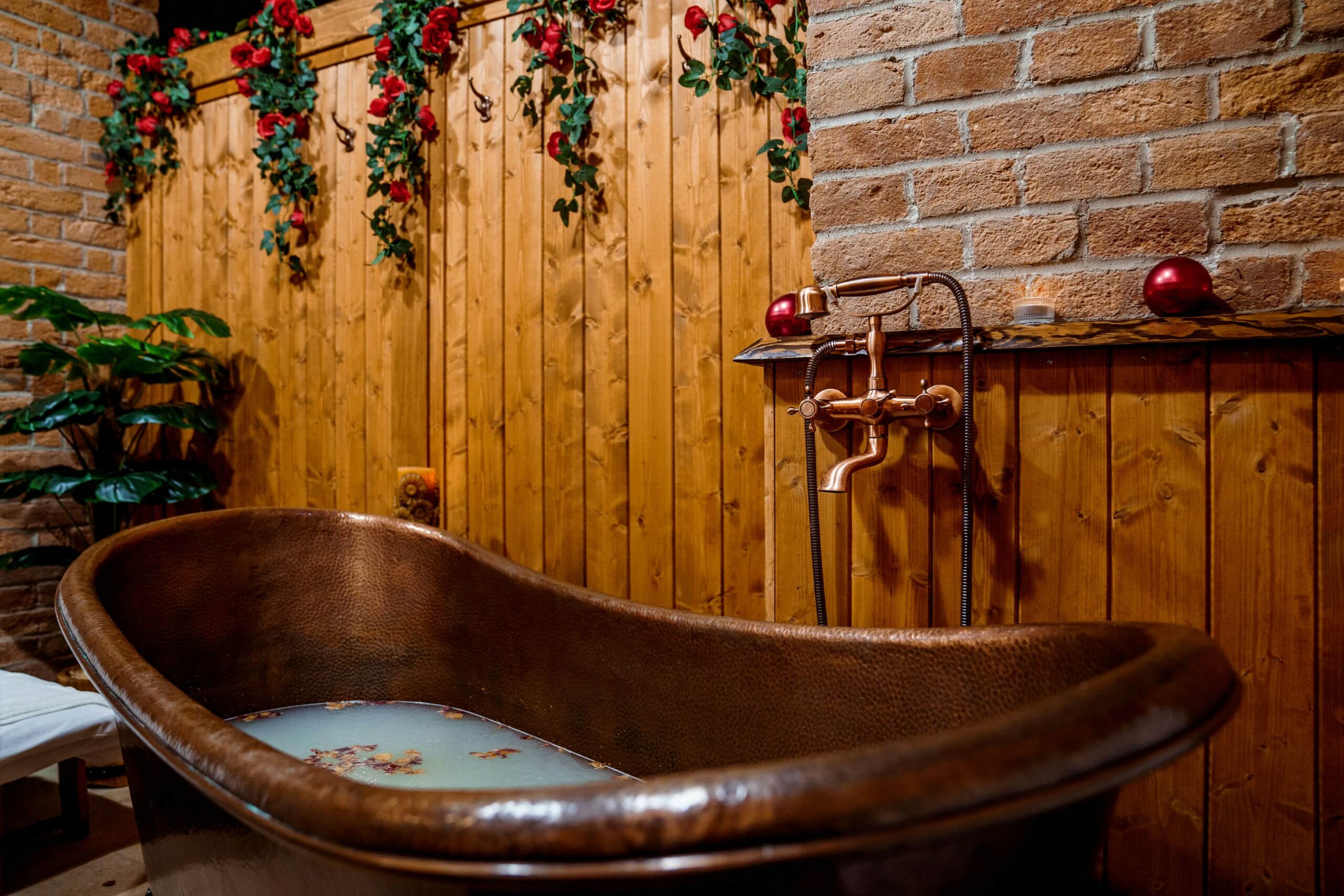 Pivní vany připravené pro hosty